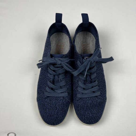 Woolloomooloo EUC Darwin Sneakers Womens 37 Navy Blue Merino Wool Lace Up - Picture 2 of 7